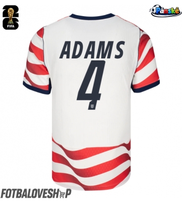 Spojené státy Tyler Adams #4 Domácí Dres MS 2026 Krátký Rukáv